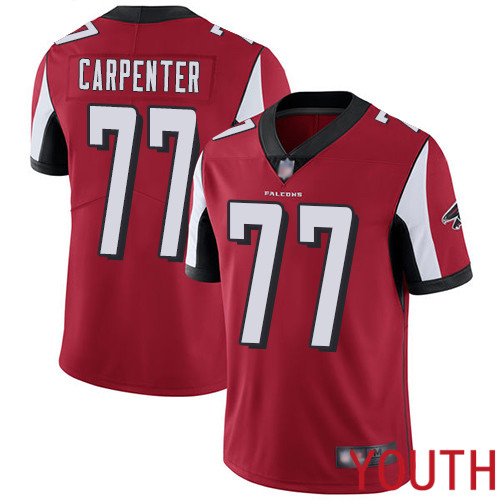 Atlanta Falcons Limited Red Youth James Carpenter Home Jersey NFL Football #77 Vapor Untouchable->youth nfl jersey->Youth Jersey